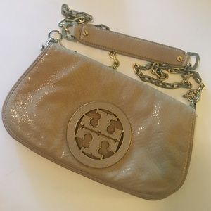 Tory Burch Snakeskin Clutch w/Adjustable Strap