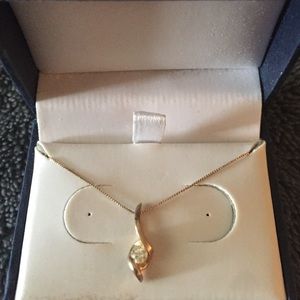 14k gold diamond necklace