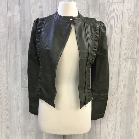 SOLD Ruffle Front Jacket - Picture 2 of 4