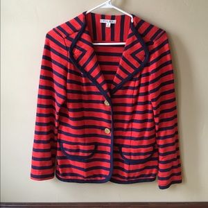 CAbi red and navy jacket
