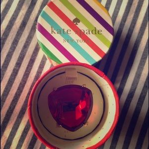 Kate Spade Ruby Red Cocktail Ring