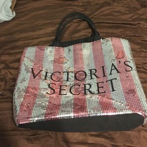 Victoria secret sequin beach bag