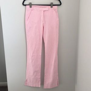 Lilly Pulitzer Pink & White Seersucker Pants Sz 2