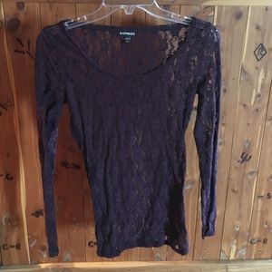 Express purple lace long sleeve
