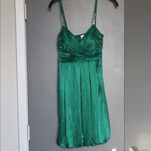 emerald green formal dress