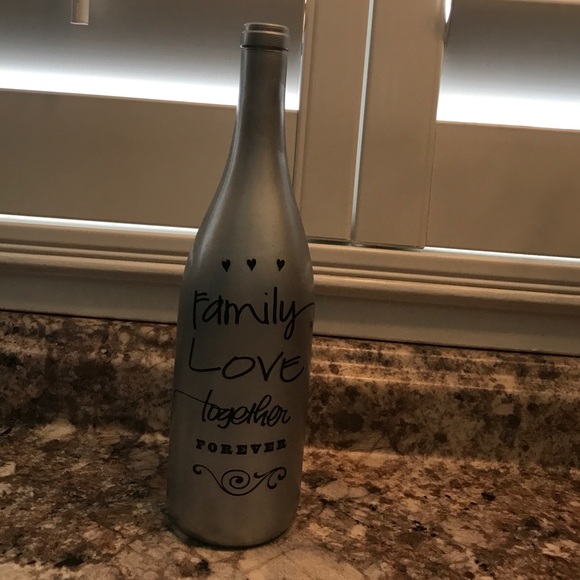 ⚡sale⚡Handmade💕 family love together  wine bottle
