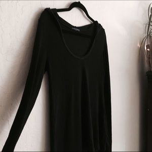 Brandy Black Long Sleeve with Hood