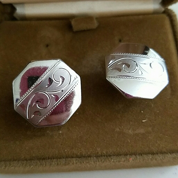 14kt Gold wire 14 KT G.T Cuff Links By Carla - Picture 2 of 2