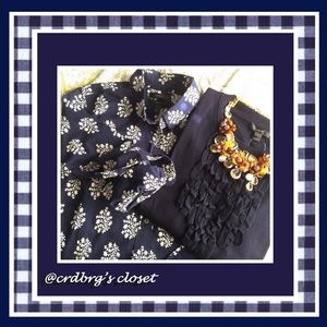 NWT, JCrew Fern Printed Perfect Shirt