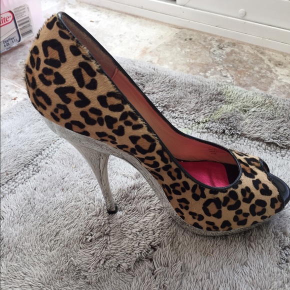 Betsey Johnson Neville Leopard Pumps.