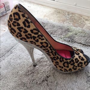 Betsey Johnson Neville Leopard Pumps.