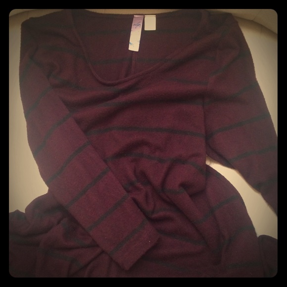 Francesca's Collections Sweaters - Long Burgundy Sweater