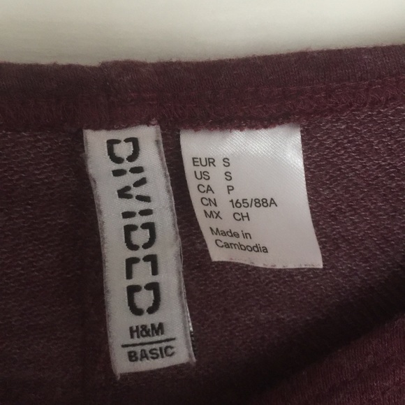 H&M Burgundy Sweatshirt - Picture 2 of 4