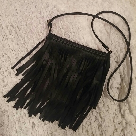 H&M Mini Fringe Crossbody, Vegan Leather