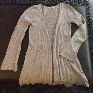 Gray Gold Heart Sweater