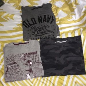 3 Old Navy Long Sleeve Graphic Shirts/Tees: BUNDLE