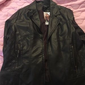 NWT Faux leather jacket