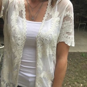 Lace kimono