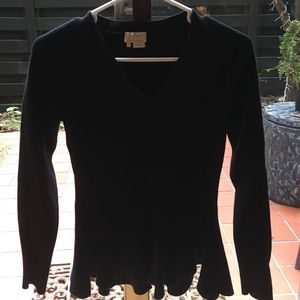 Black kate spade sweater with flare bottom