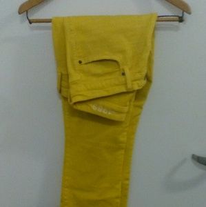 Bright yellow jeans