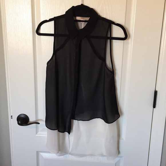 Black and White Blouse - Forever 21