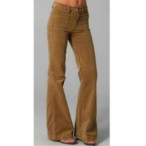 Zara Core Denim Boho Mid Rise Skinny Flare Pants