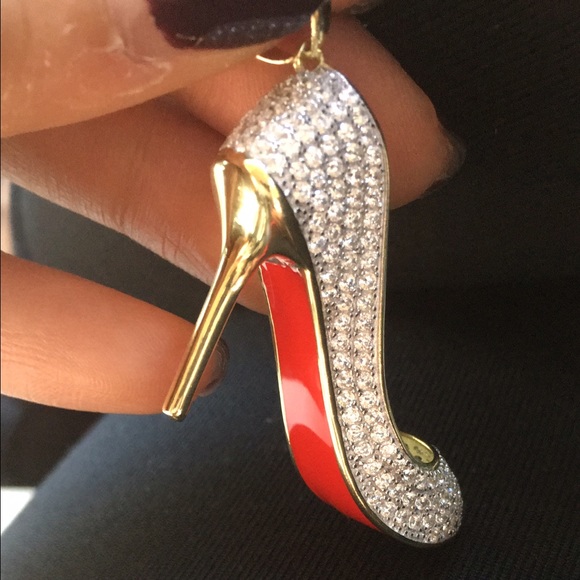 Swarovski Crystal and Gold red bottom charm - Picture 3 of 3