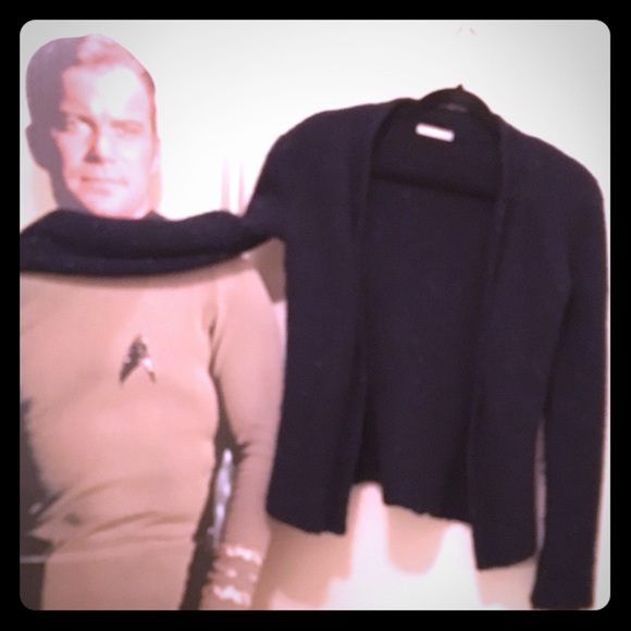 VINCE -  Dark Blue Open Cardigan Sweater