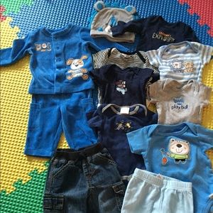 Baby boy clothes 0-3months, EUC