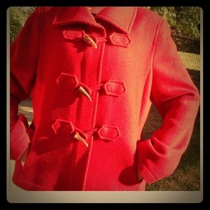 Ann Taylor red Pea Coat