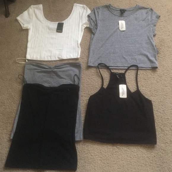 7 Forever 21 Shirt Lot NWT/NWOT crop top tank top