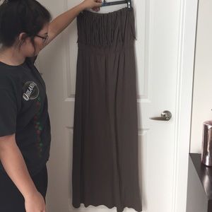 Maxi with fringe detail on top.