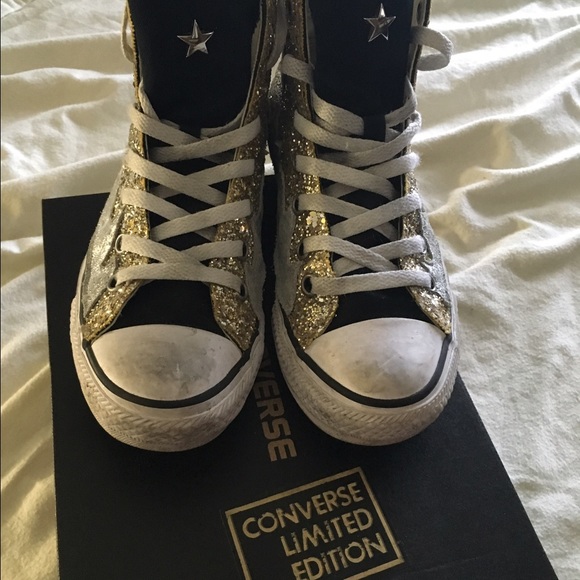 Gorgeous Converse hi top glitter sneakers