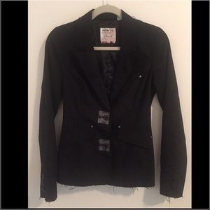 Triple five Soul PinStriped Black Blazer