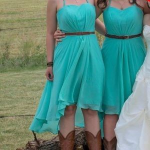Seafoam green bridesmaid dress