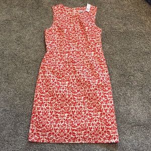 Red and Cream Banana Republic Dress