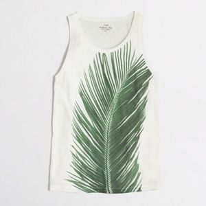 J Crew palm leaf tank 🌵🌿