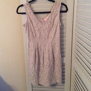 Neutral Lace Dress
