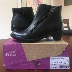 Dansko booties with side zipper