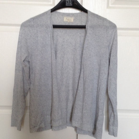 Blue and white loose front cardigan