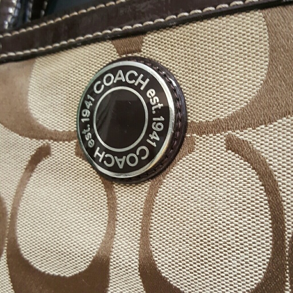 Coach signature stripe tote - Picture 2 of 4