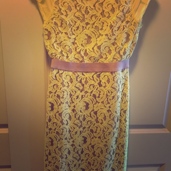 Yellow cocktail dress - Picture 1 of 2