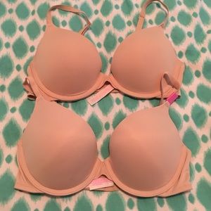 Victoria's Secret nude push-up bra.