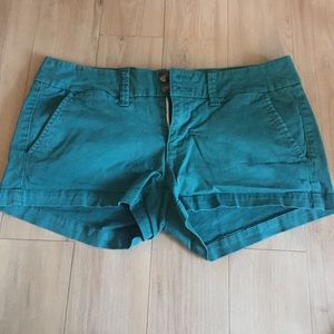 American Eagle teal shorts size 2