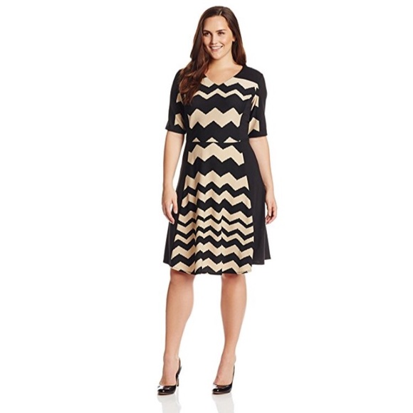 Black & Tan Julian Taylor Dress