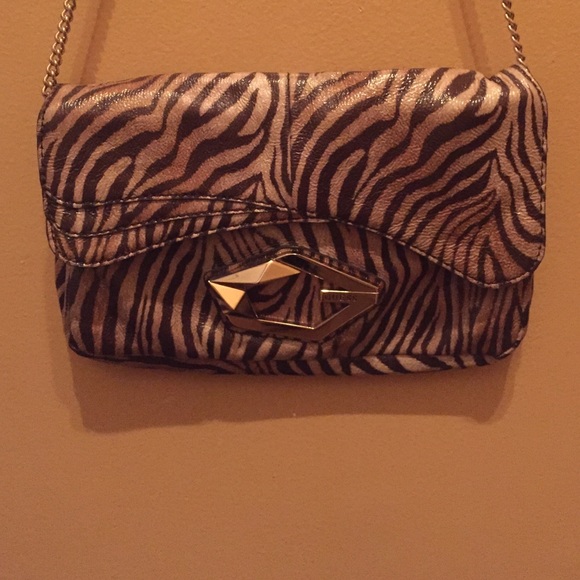Guess leopard clutch