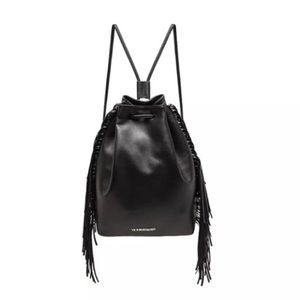 Black fringe Victoria's Secret bag