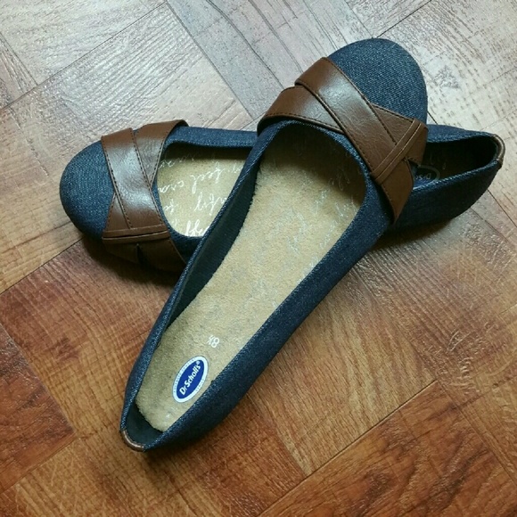Dr. Scholl's Shoes - Dr. Scholls Jean & Brown Flats