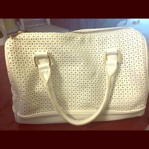 Express white texture purse