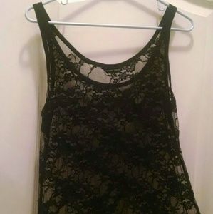 Black lace New York & Company Tank Top